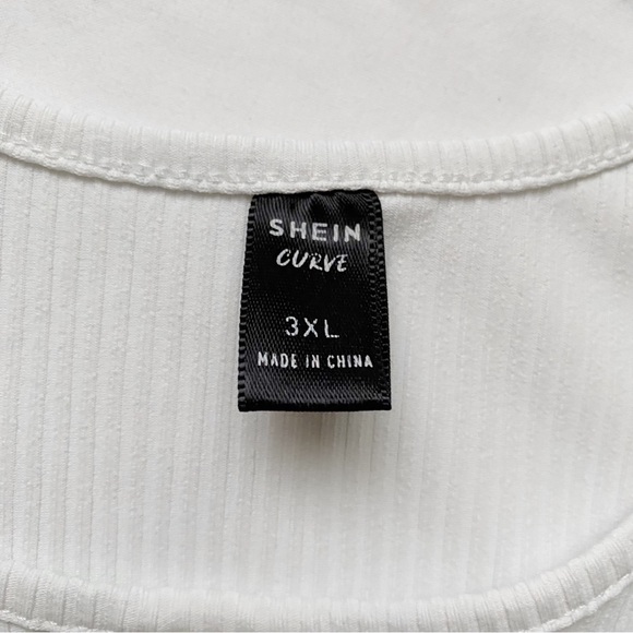 White Faux Button Down Ribbed Cropped Tank Top - Picture 5 of 9